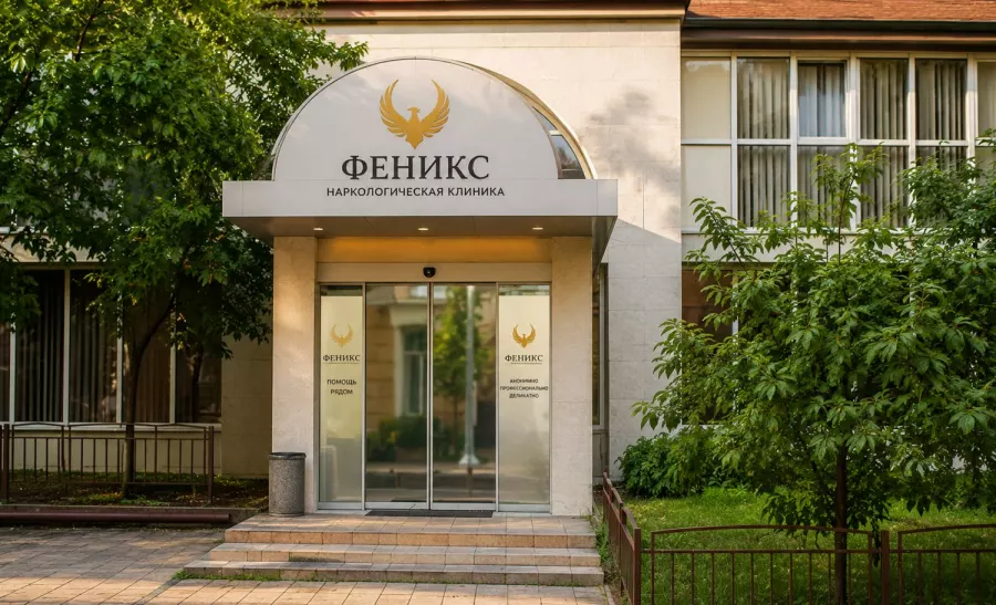 Вход в наркологическую клинику «Феникс» в Муравленко